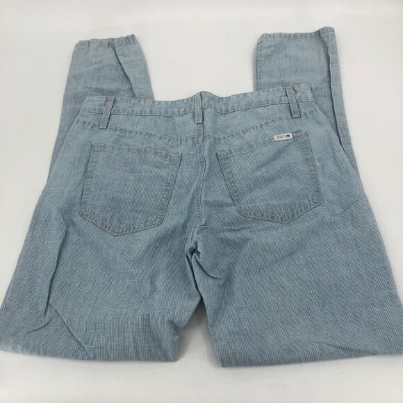 Joe's Jeans Blue & White Striped Slim Fit Pants | Mid Rise - Picture 5 of 5